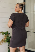 Load image into Gallery viewer, Everyday Favorite Ribbed Knit Dress in Black