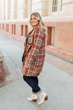 Load image into Gallery viewer, Fall In Love Plaid Jacket In Rust