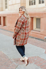 Load image into Gallery viewer, Fall In Love Plaid Jacket In Rust