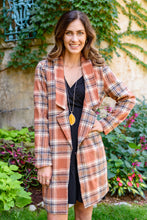 Load image into Gallery viewer, Fall In Love Plaid Jacket In Rust