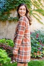 Load image into Gallery viewer, Fall In Love Plaid Jacket In Rust