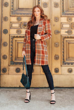 Load image into Gallery viewer, Fall In Love Plaid Jacket In Rust