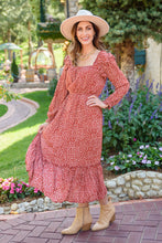 Load image into Gallery viewer, First Kiss Long Sleeve Maxi Dress In Rust