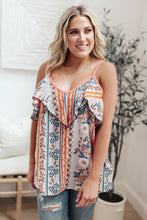 Load image into Gallery viewer, Flirty Florals Tank in Blush/Orange