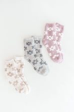 Load image into Gallery viewer, Flower Power Plush Socks 3 Pack