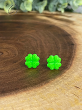 Load image into Gallery viewer, Four Leaf Clover Stud Earrings