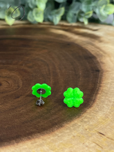 Load image into Gallery viewer, Four Leaf Clover Stud Earrings