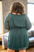Load image into Gallery viewer, Front And Center Balloon Sleeve Dress in Green