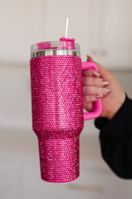 Load image into Gallery viewer, Glam Girl 40 oz Rhinestone Tumbler in PInk