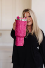 Load image into Gallery viewer, Glam Girl 40 oz Rhinestone Tumbler in PInk