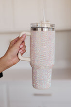Load image into Gallery viewer, Glam Girl 40 oz Rhinestone Tumbler in White