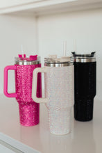 Load image into Gallery viewer, Glam Girl 40 oz Rhinestone Tumbler in Black