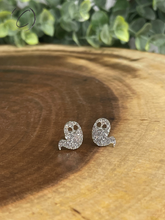 Load image into Gallery viewer, Ghost Silver Glitter Stud Earrings