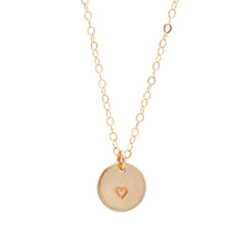 Load image into Gallery viewer, Heart Disc Necklace