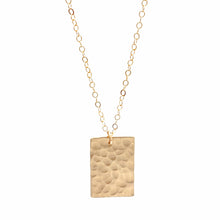 Load image into Gallery viewer, Hammered Rectangle Necklace