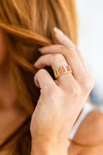 Load image into Gallery viewer, Golden Kaleidoscope Ladder Ring