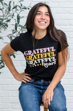 Load image into Gallery viewer, Grateful Heart Graphic T-Shirt In Black