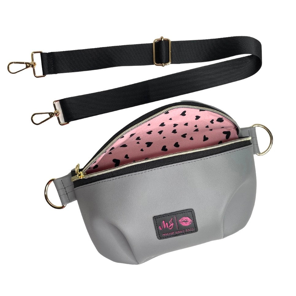 Makeup Junkie Sidekick Bag- Smooth Gray