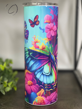 Load image into Gallery viewer, Groovy Butterfly 20oz Skinny Tumbler