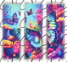 Load image into Gallery viewer, Groovy Butterfly 20oz Skinny Tumbler