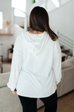 Load image into Gallery viewer, Happier Now Henley Hoodie in Ivory