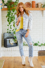 Load image into Gallery viewer, Hello Lovely Quarter Sleeve Denim Jacket