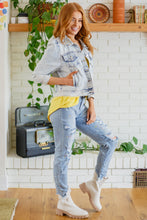 Load image into Gallery viewer, Hello Lovely Quarter Sleeve Denim Jacket