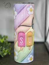 Load image into Gallery viewer, Hello Summer Creamsicles Inflated 20oz Skinny Tumbler