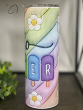 Load image into Gallery viewer, Hello Summer Creamsicles Inflated 20oz Skinny Tumbler