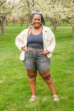 Load image into Gallery viewer, Hi-Waisted Cactus Embroidery Judy Blue Cutoff Shorts