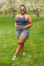 Load image into Gallery viewer, Hi-Waisted Cactus Embroidery Judy Blue Cutoff Shorts