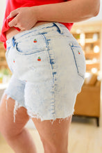 Load image into Gallery viewer, Hi-Waisted Judy Blue Cherry Acid Wash Cutoffs