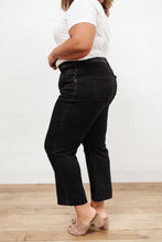 Load image into Gallery viewer, High Waist Mom Fit Risen Jeans In Black