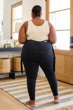 Load image into Gallery viewer, Hilary Side Fringe Judy Blue Skinny Jegging In Black