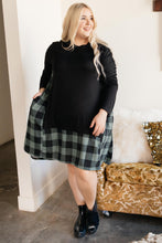 Load image into Gallery viewer, Hints Of Plaid Dress in Green