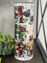 Load image into Gallery viewer, Ho, Ho, Ho Heifer 20oz Skinny Tumbler