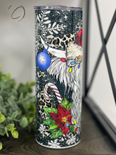 Load image into Gallery viewer, Holly Jolly Highland Cow 20oz Skinny Tumbler
