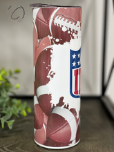 Load image into Gallery viewer, IDC (I Don&#39;t Care) Football 20oz Skinny Tumbler