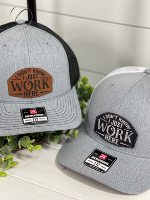 I Just Work Here Patch Snapback Hat