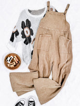 Load image into Gallery viewer, Light Gauze Overalls With Pockets In Bohemian Beige
