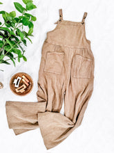 Load image into Gallery viewer, Light Gauze Overalls With Pockets In Bohemian Beige