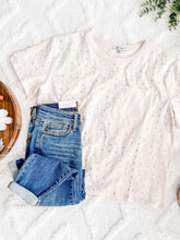 Load image into Gallery viewer, Sequin &amp; Pearl Detailed Top In Cream