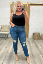 Load image into Gallery viewer, High Rise Button Fly Distressed Boyfriend Judy Blue Jeans