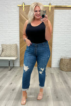 Load image into Gallery viewer, High Rise Button Fly Distressed Boyfriend Judy Blue Jeans