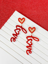 Load image into Gallery viewer, PREORDER: Love Pearl &amp; Glitter Dangle Earrings