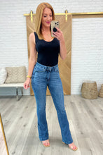 Load image into Gallery viewer, High Rise Tummy Control Top Judy Blue Slit Hem Bootcut