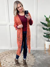 Load image into Gallery viewer, Lace Kimono In Autumnn Sunset
