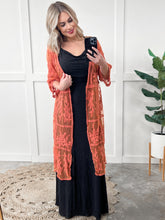 Load image into Gallery viewer, Lace Kimono In Autumnn Sunset
