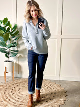 Load image into Gallery viewer, Ultra Soft Collared Pullover In Heathered Grey