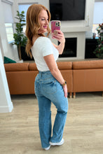 Load image into Gallery viewer, High Rise Control Top Distressed Judy Blue Straight Jeans